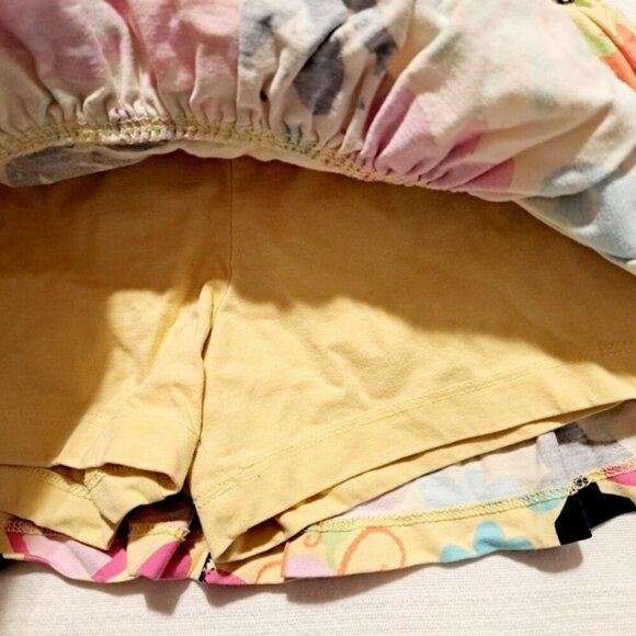 Hanna Andersson girls size 110 or 5 2 tiered floral skirt, have modesty shorts - Picture 2 of 5